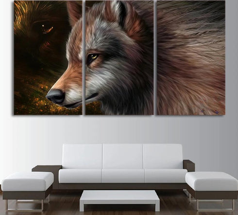 Tableau Loup Rouge